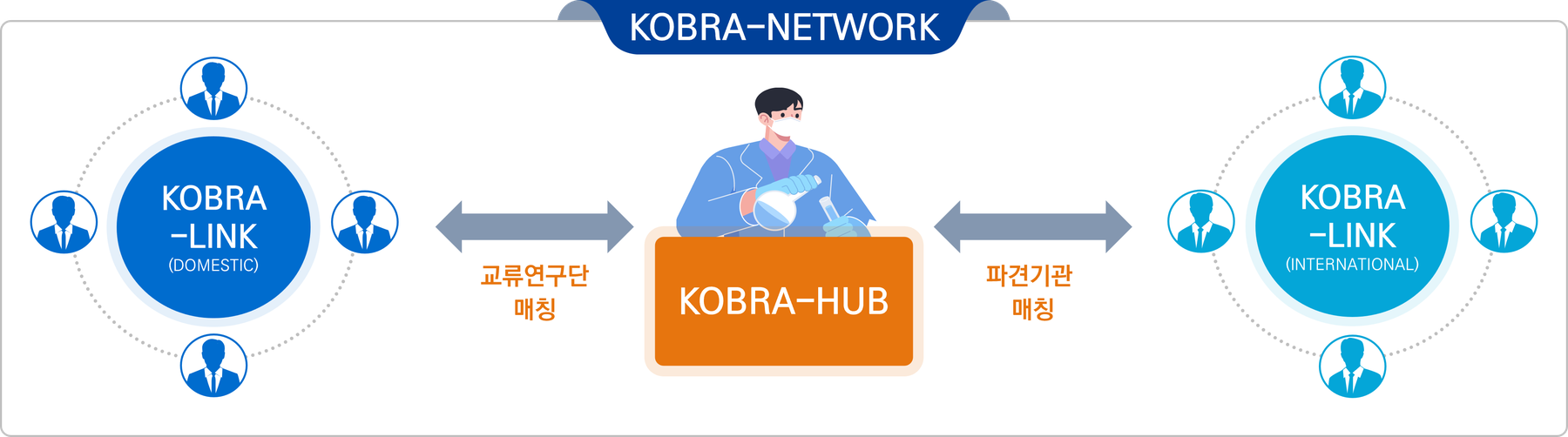 KOBRA NETWORK — 국내·해외 KOBRA-LINK와 KOBRA-HUB의 연결
